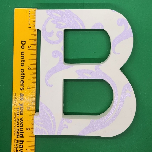Hand Stamped Wooden Letter B - Picture 2 of 7